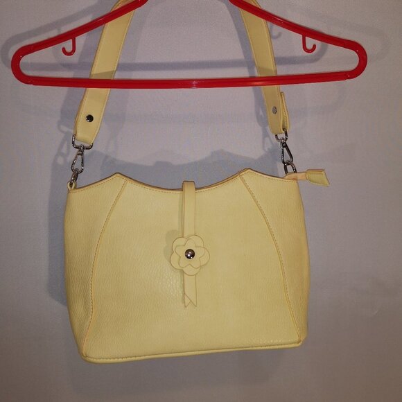 Blush Ladies Man Made Materials Yellow Zipper Closure Handbag / Shoulder Bag - Picture 1 of 7